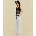 Twill nylon cotton scimitar pants casual pants