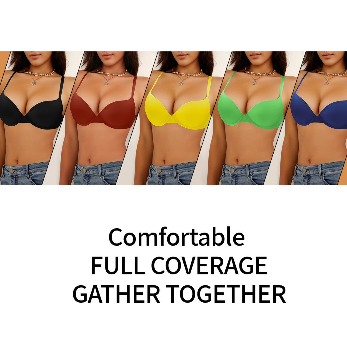 Bras and underwear Adjustable anti-sagging bras gather and support women's underwear