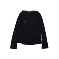 Spring New Casual Tencel Hemp Embroidery Solid Color Versatile Boat Collar Thin Transparent Long Sleeve T-Shirt