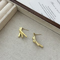 925 silver geometric retro stud earrings simple and small temperament unique earrings personalized trend earrings
