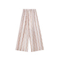 Floral pants retro drape mopping loose wide-leg pants