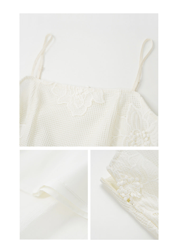 High-waisted cake skirt slip dress