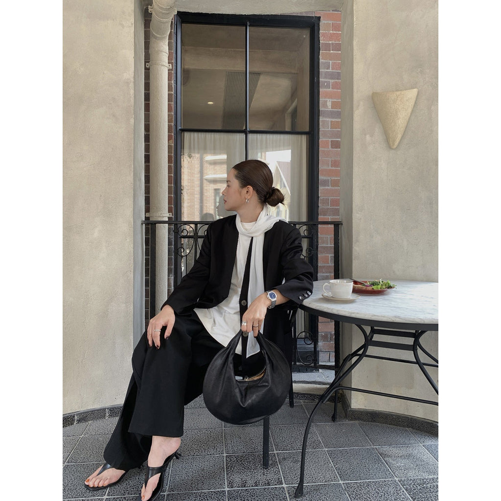 Casual and fashionable temperament versatile v-neck loose blazer
