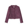 Temperament Short Purple Charm Tassel Xiaoxiangfeng Jacket