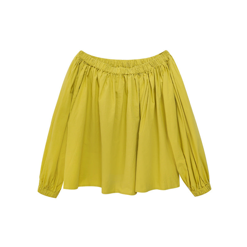 Off-Shoulder Bubble Sleeve Top