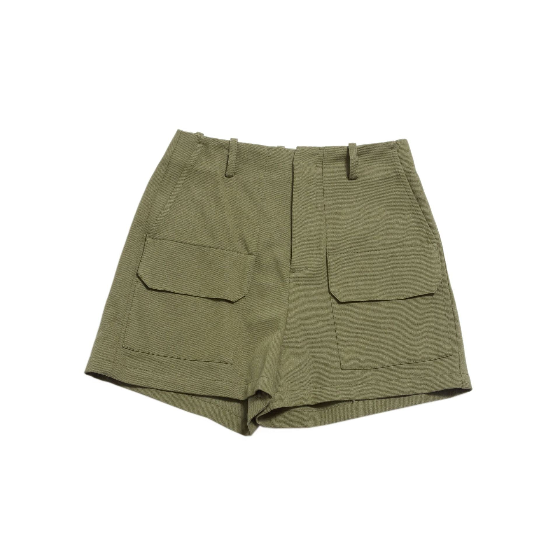 Summer new casual high-waisted French hemp retro versatile tooling shorts casual pants