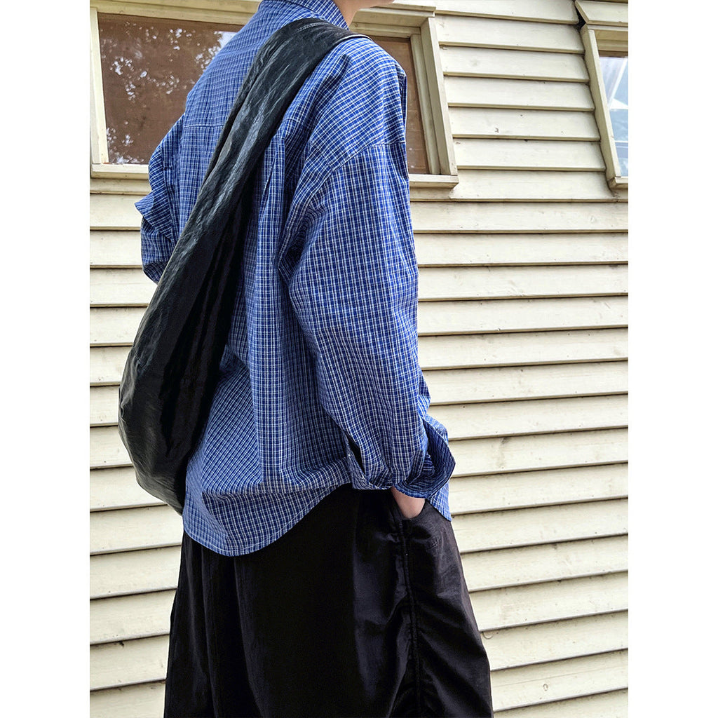 Temperament plaid shirt jacket women's spring new top cold department high-end shirt