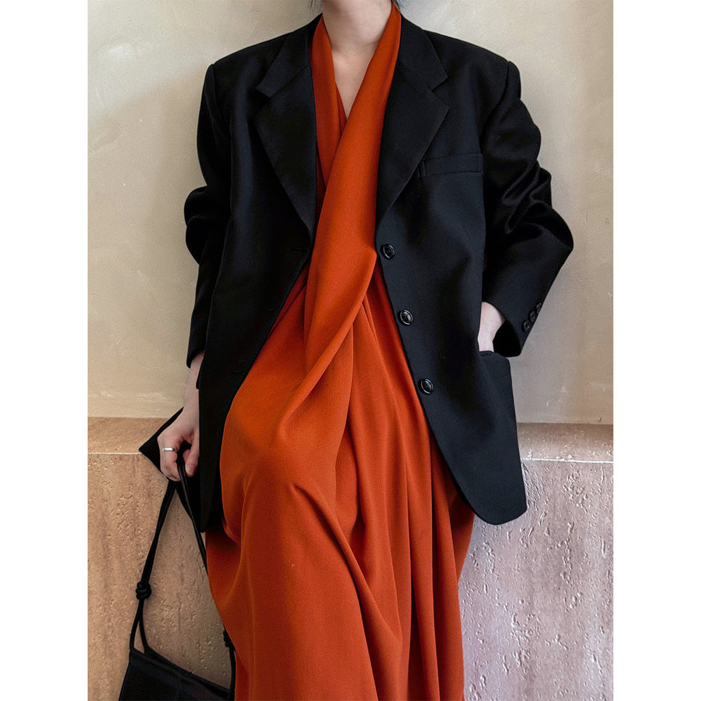 Korean version of casual long-sleeved blazer women's autumn new ins high-end retro coat