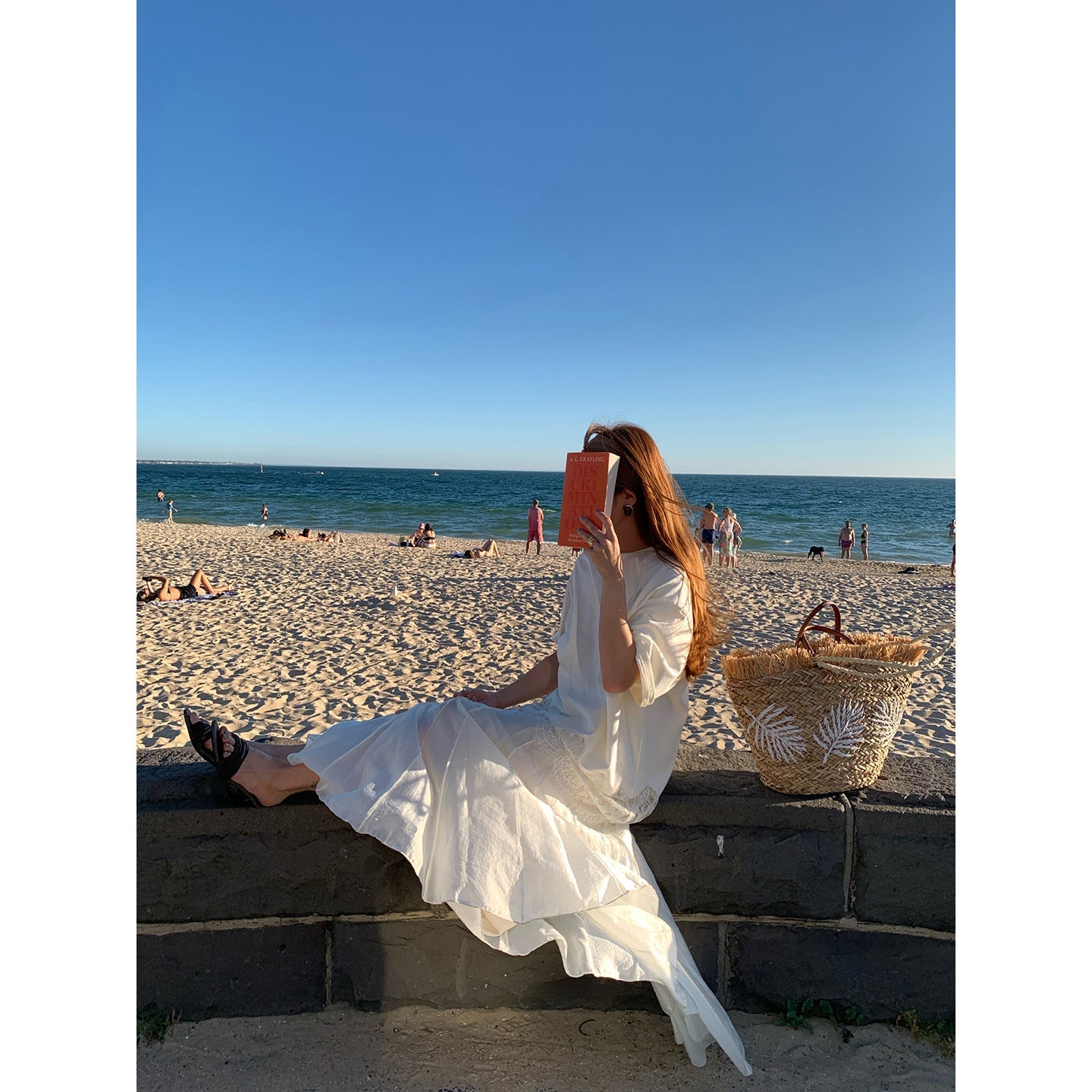 Early spring vacation seaside temperament high waist splicing fishtail skirt