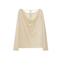 Early spring pure lust wind lace-up swing neck halter sexy long-sleeved wool sweater women