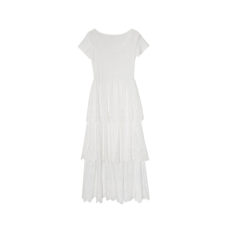Lace Tiered Maxi Dress