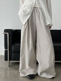 American lazy striped casual pants women's summer new loose straight-leg pants drape wide-leg pants