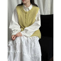 Korean simple style, stacked with versatile knitted vest