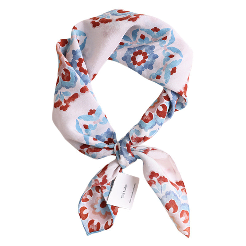 100% Mulberry Silk Square Scarf | Double Crepe 12mm Luxury Women's Scarf