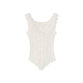 Xia Sweet and Spicy Elastic Slim Fit Lace Fungus Edge Suspender Sleeveless Vest