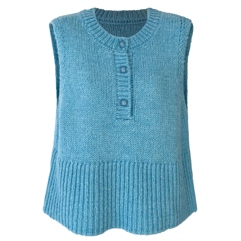 Korean simple style, stacked with versatile knitted vest