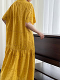 French hollow lace hook embroidery dress