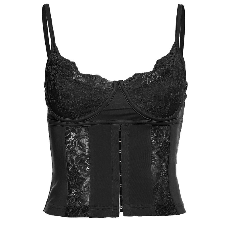 V-Neck Backless Cami Crop Top