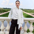 French Elegant Ribbon Top Shirt Air Commuter Pullover Long Sleeve Shirt
