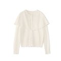 French Sweet Age Reduction Single-breasted Crew Neck Shawl Sweater Cardigan