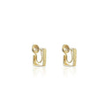Premium French mosquito coil disc ear clips, metal without ear piercings, can be worn by women's simple commuting square design women's earrings