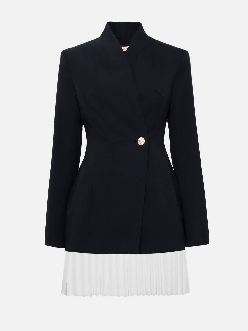 High-end design small suit versatile long-sleeved splicing skirt jacket fashionable French top