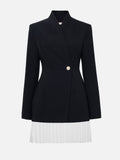 High-end design small suit versatile long-sleeved splicing skirt jacket fashionable French top