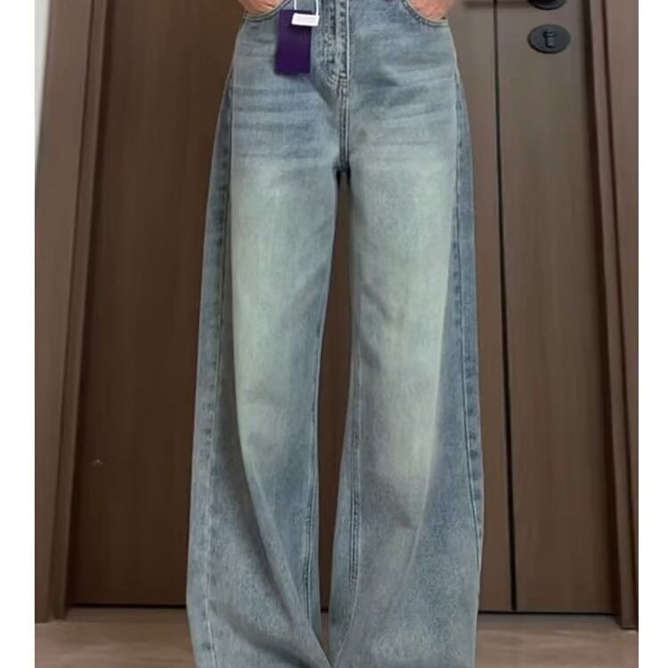 Wide Leg Jeans Women Plus Size High Waist Straight Leg Denim Pants