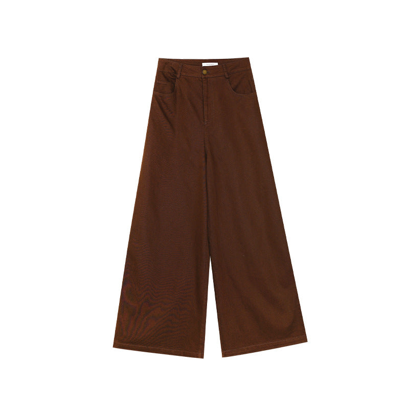 Slack solid color versatile pants Tencel cotton loose casual pants autumn