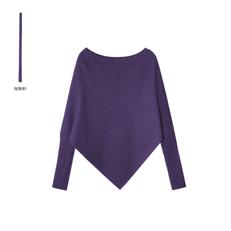 Five-color sweater lazy wind streamer scarf loose irregular two wear