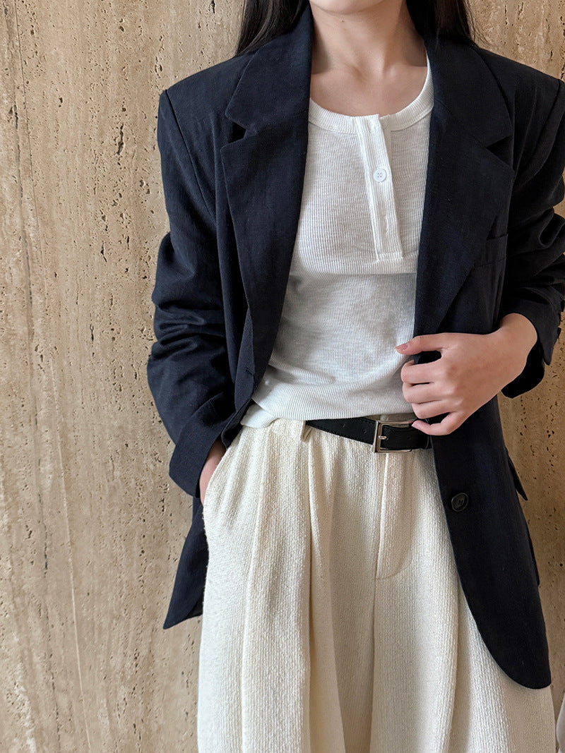 Button camisole women's spring and summer new arrival sleeveless slimming look bottom shirt threaded fashionable half button tops