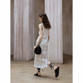 Natural skin-friendly mulberry silk versatile commuting wear plaid skirt elastic tube top