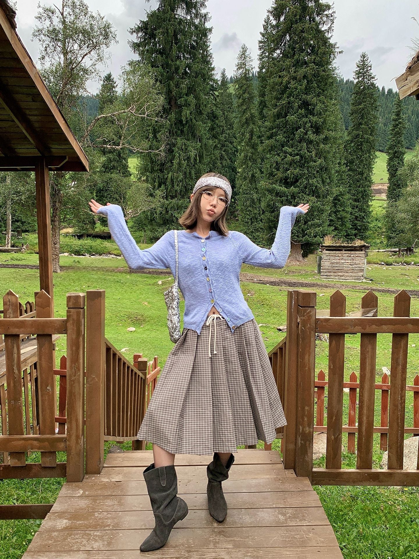 Dopamine Rainbow Button Knitted Cardigan Sweater