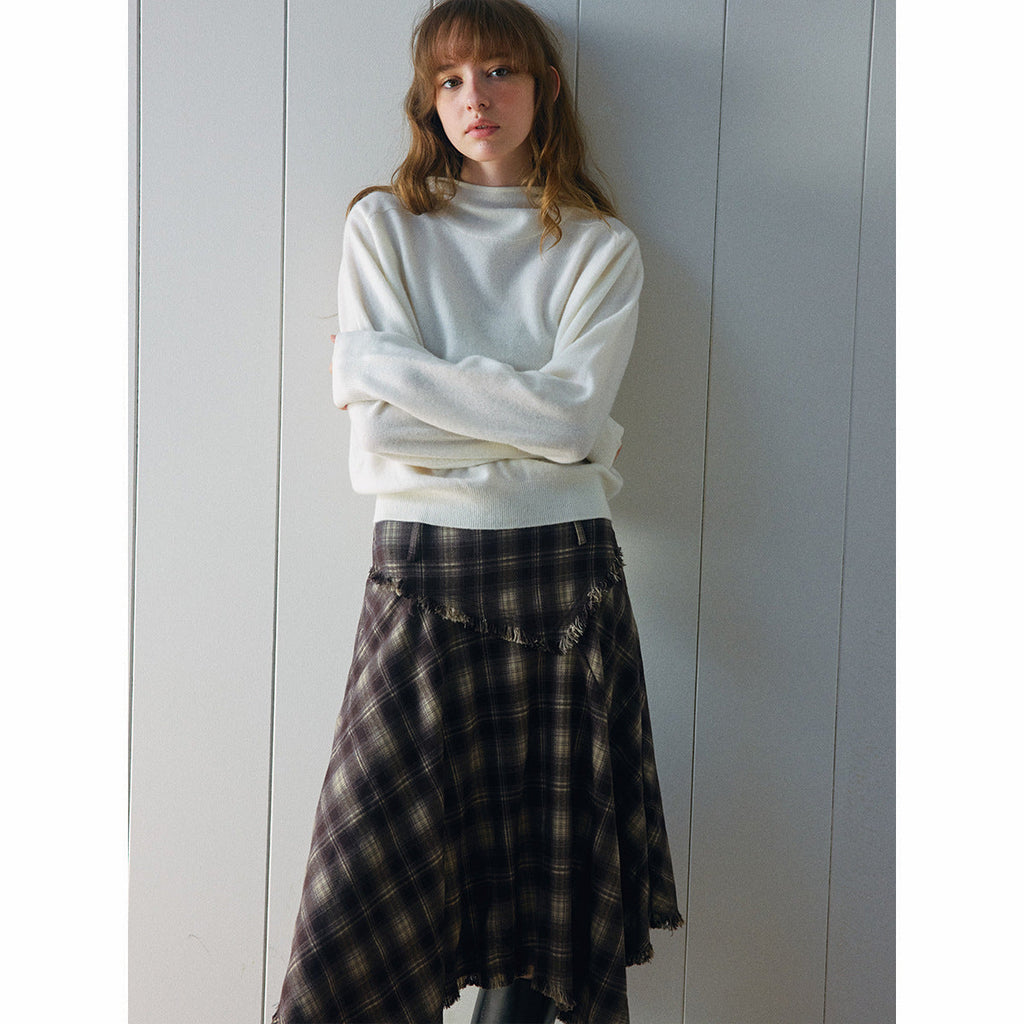 Autumn new casual solid color all-wool simple versatile hooded knitted jumper