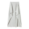 New design Tencel adjustable waist micro-fold texture cocoon skirt
