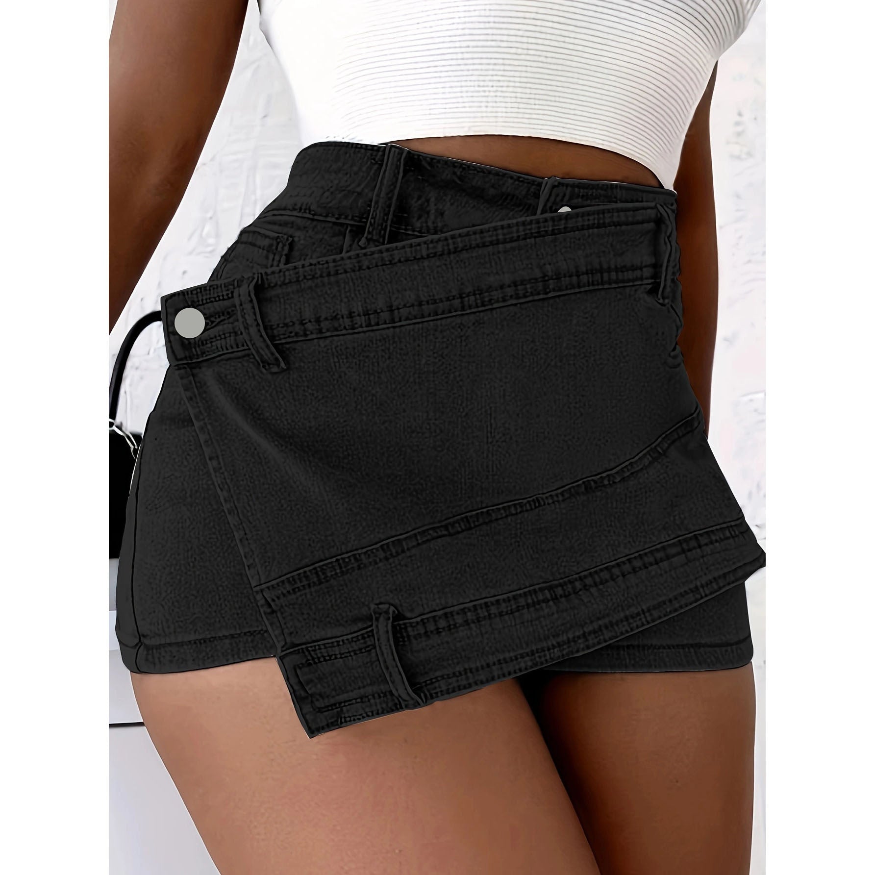 High Waist Wide Leg Denim Pants