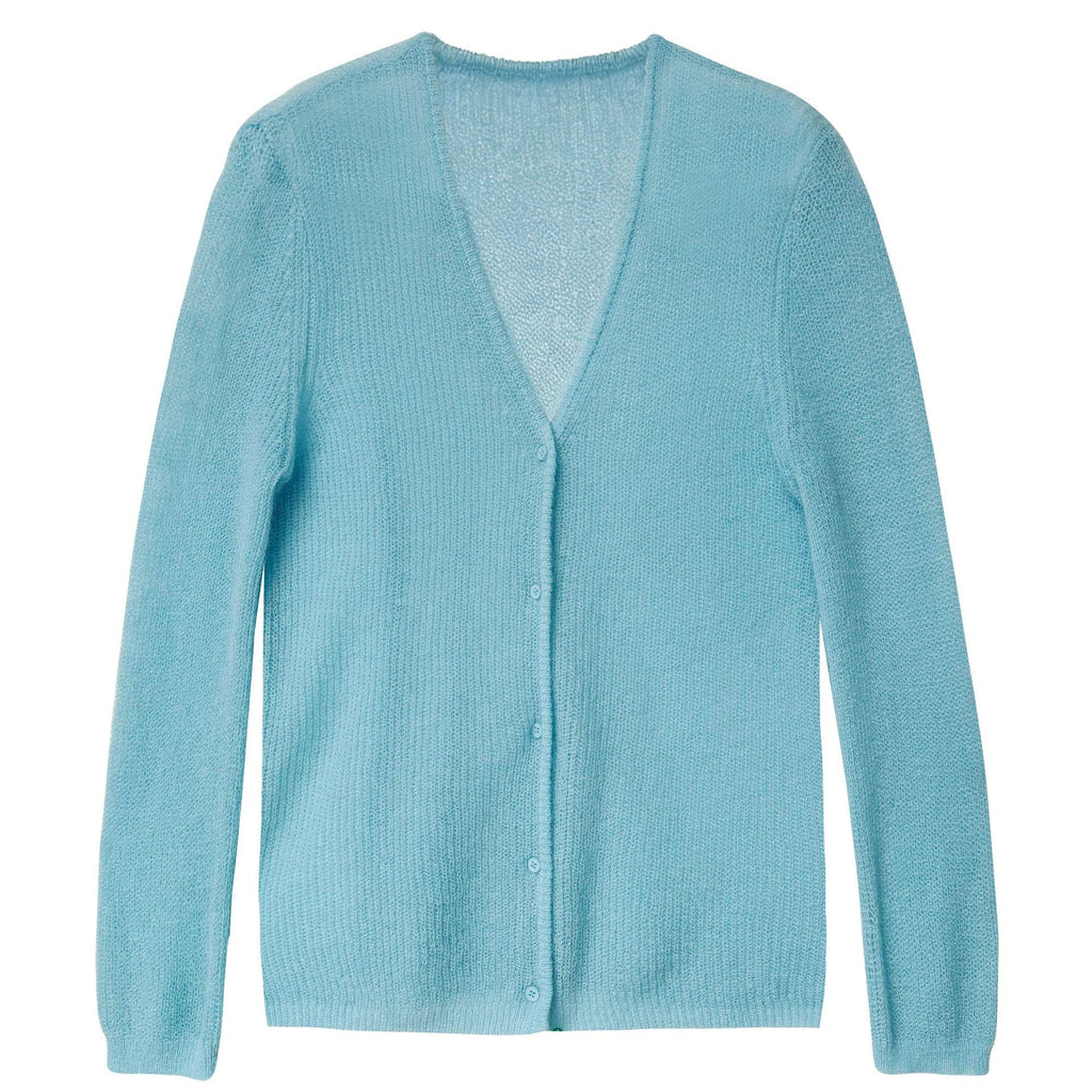 Korean gentle lazy wind wool cardigan women's 26 spring V-neck mohair knitted sweater jacket