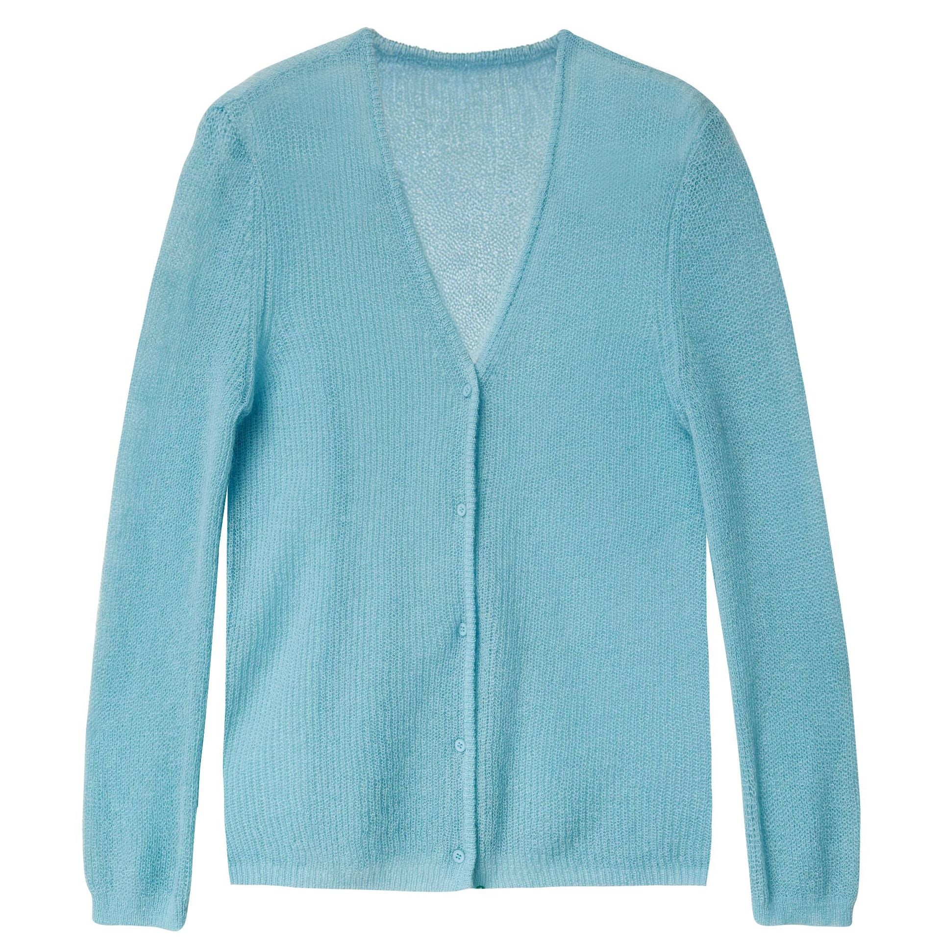 Korean gentle lazy wind wool cardigan women's 26 spring V-neck mohair knitted sweater jacket