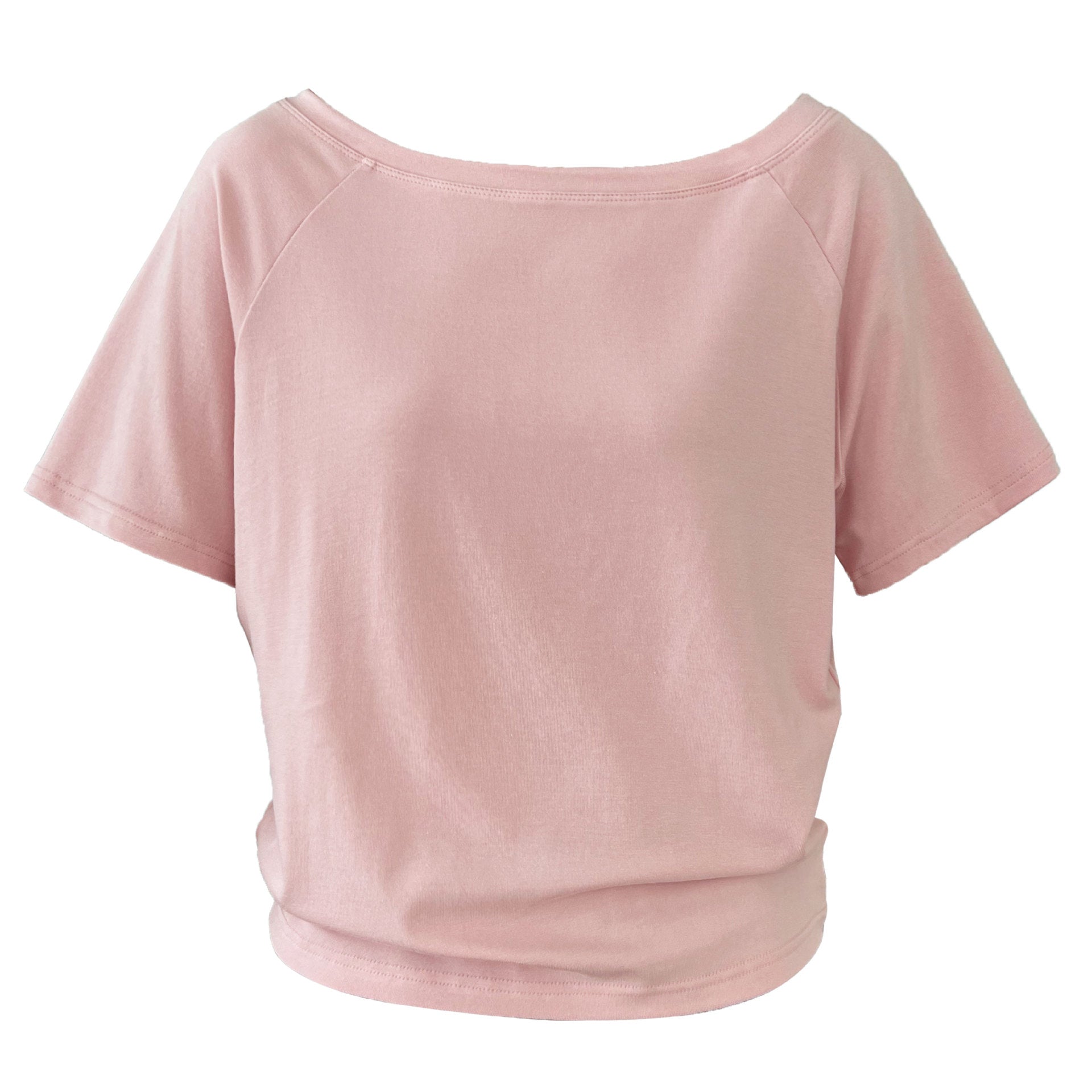 Korean simple niche design one-word off-the-shoulder short-sleeved women's summer new diagonal collar loose T-shirt
