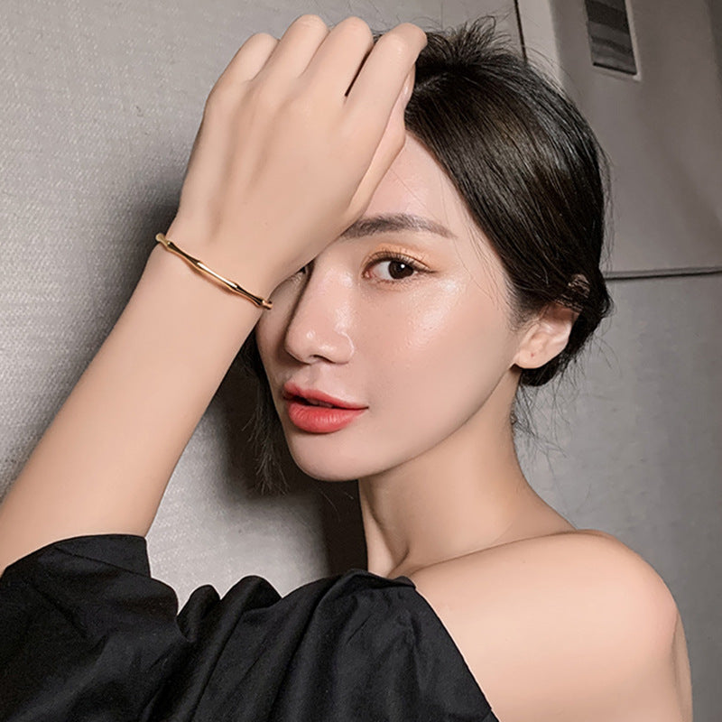 Metal bamboo bamboo bracelet cold wind simple jewelry Korean version trend jewelry women's bracelet