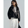 Spring new design double-breasted removable cap anti-wrinkle non-ironing stand-up collar short trench coat