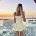 Ruffle One Shoulder Mini Dress