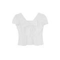 summer French sweet age reduction niche chic bow V-neck top