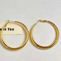 Fashion explosion Fashion metal wind Geometric smooth earrings Large circle Personality niche versatile ear jewelry Women