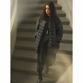 Nolleless silhouette quilted ribs to keep warm, light like clouds 90 white duck down jacket