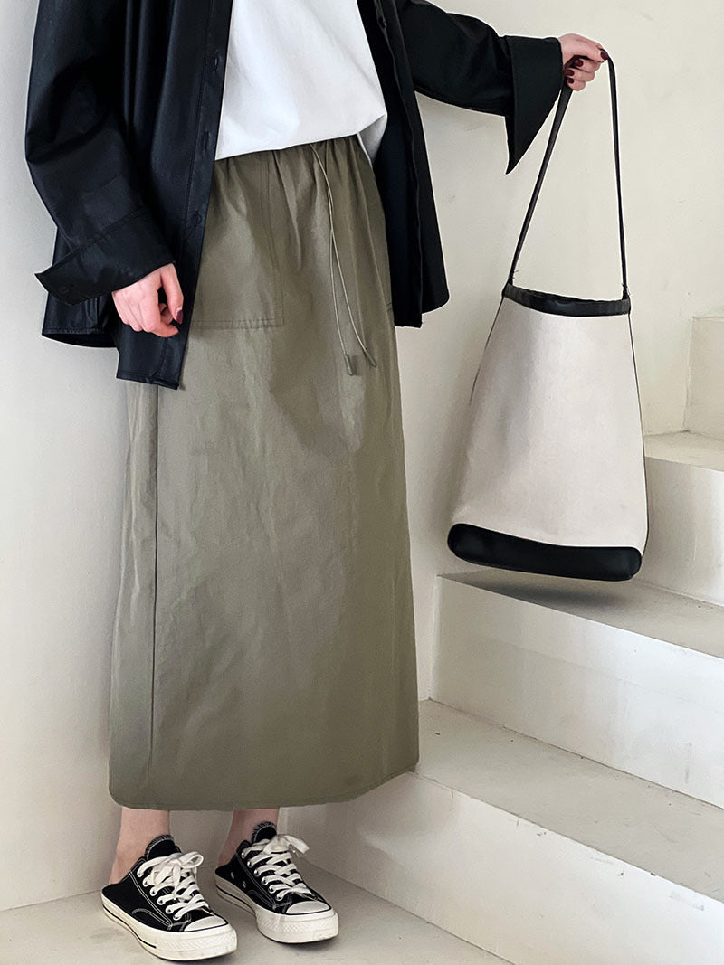 Vintage drawstring tooling skirt