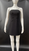 Sexy mature simple tube top off-the-shoulder dress socialite short skirt female sweet and spicy hot girl