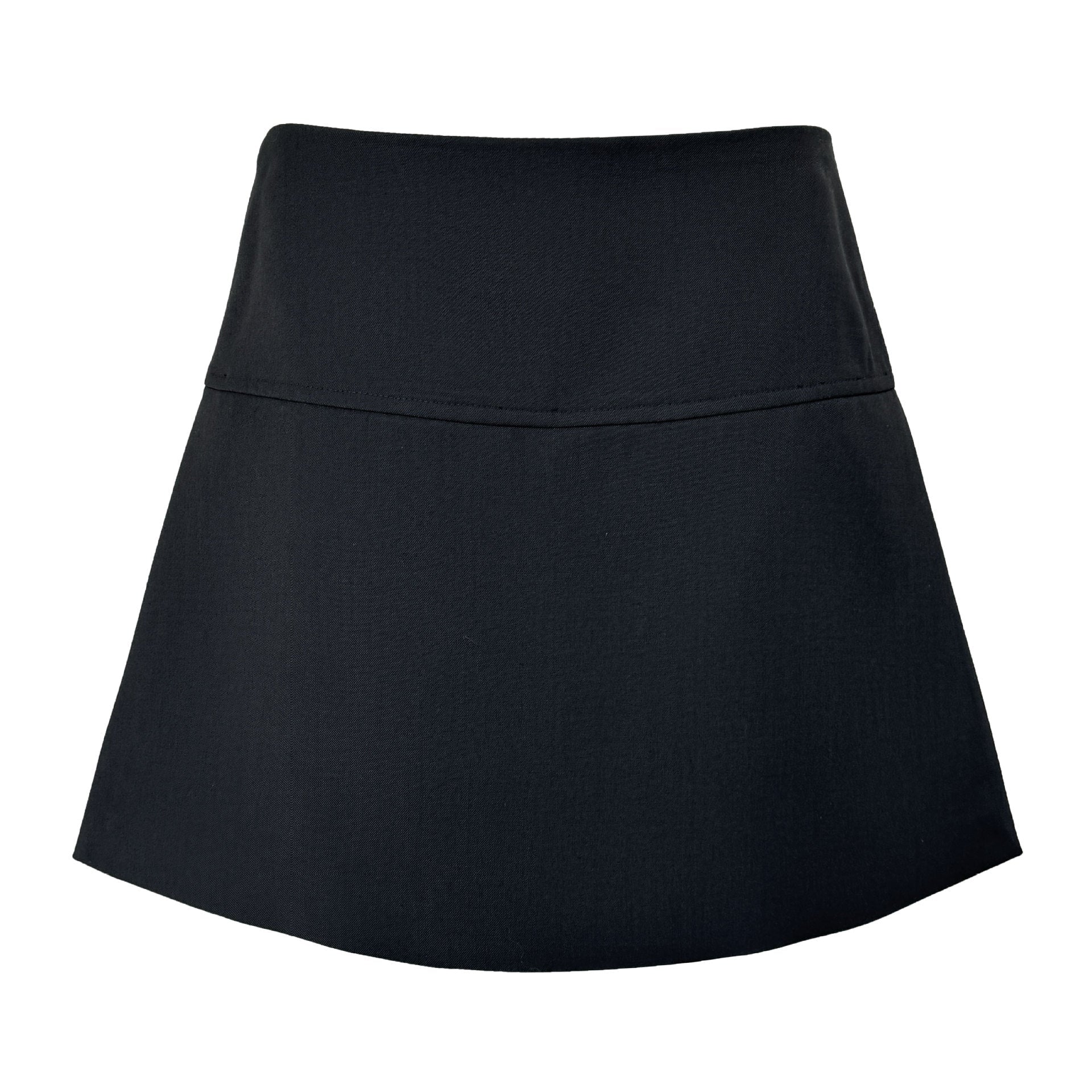 Side split fake two A-word hip skirt pants women's spring high waist thin fart curtain suit skirt