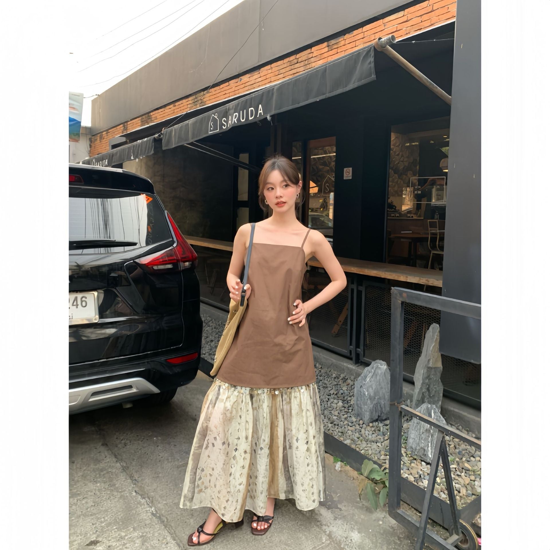 Vintage Trend Sleeveless Tassel Suspender Small Vest