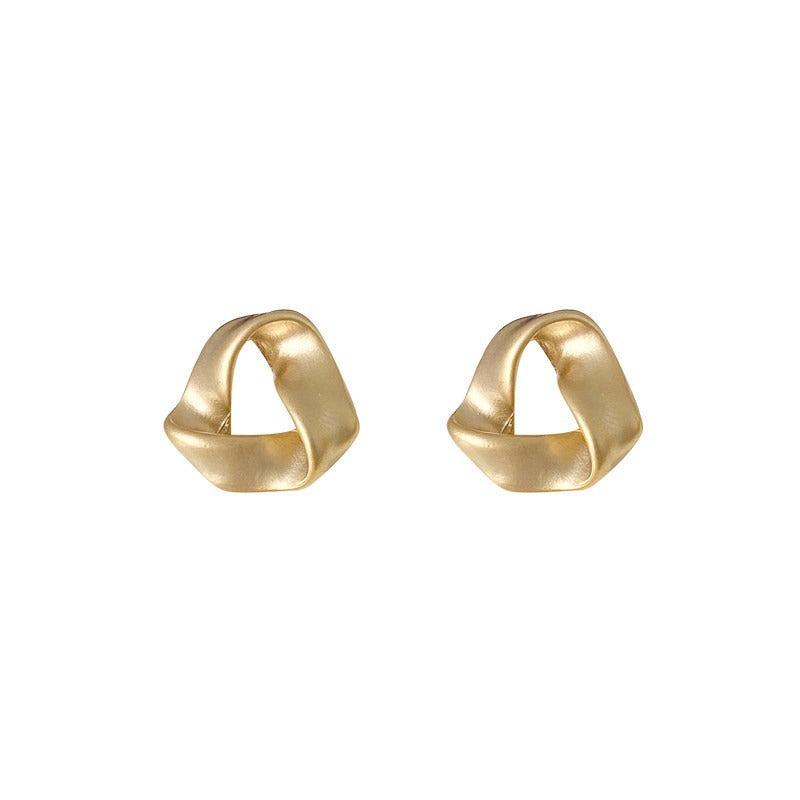 Premium sense metal mosquito coil disc loop earrings French ear clips can be worn without ear piercings, earrings are simple, fashionable and versatile